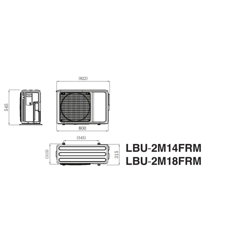 Наружный блок мультисплит-системы Leberg Multi R32 LBU-2M14FRM