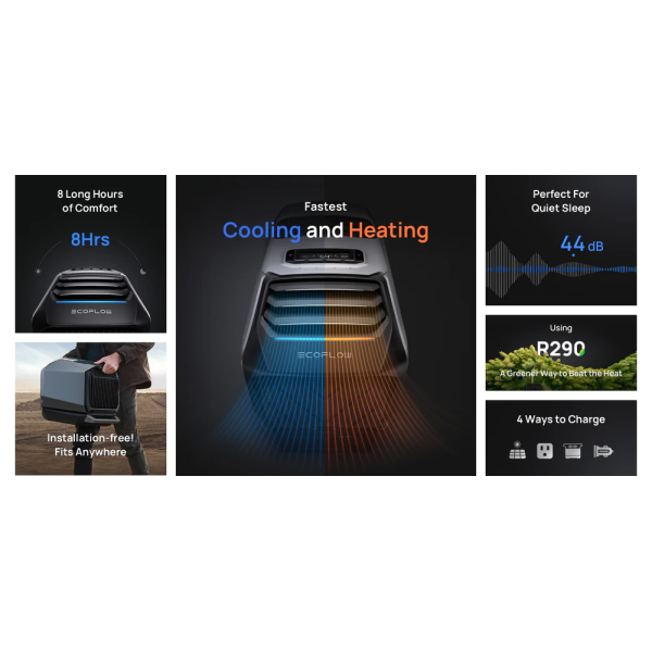 Мобільний кондиціонер EcoFlow Wave 2 з акумулятором