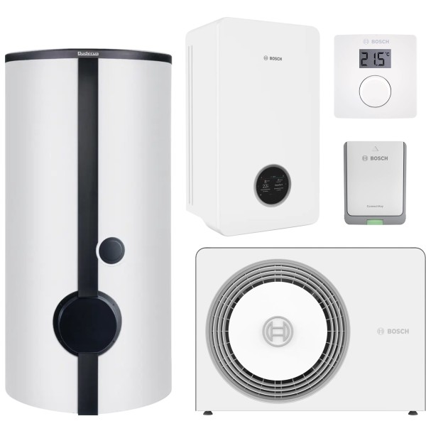 Тепловий насос Bosch Compress 5800i AWE 10, водонагрівач SMH390.1, система керування CR10, комунікаціний модуль K30