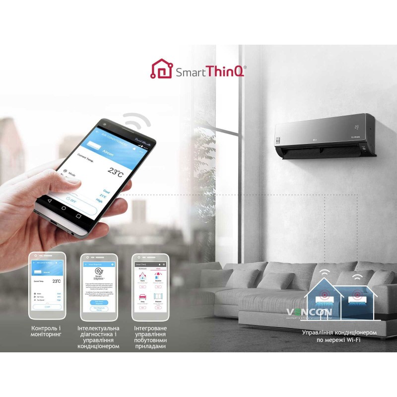 LG Artcool Inverter AM09BP.NSJRO/AM09BP.UA3RO