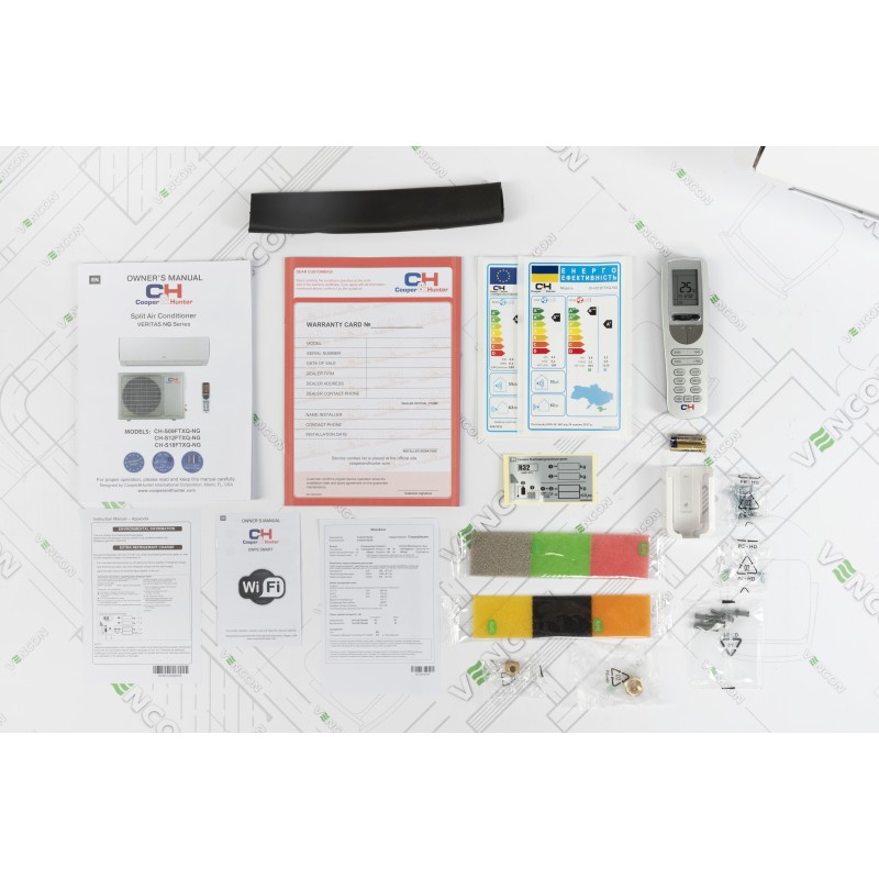 Кондиционер сплит-система Cooper&Hunter Veritas NG CH-S12FTXQ-NG Wi-Fi