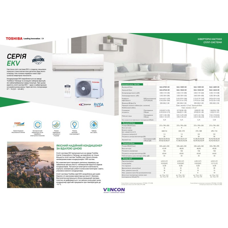 Кондиционер сплит-система Toshiba RAS-16EKV-EE/RAS-16EAV-EE