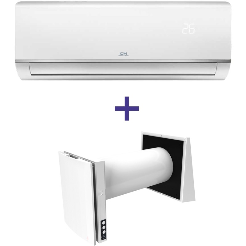 Кондиционер сплит-система Cooper&Hunter Nordic Evo NG CH-S09FTXN-NG + рекуператор Blauberg Vento Expert A50-1 W