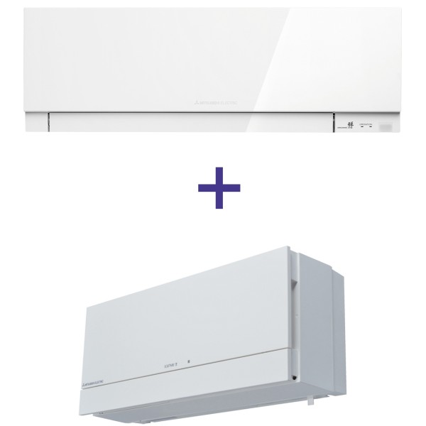 Mitsubishi Electric Design Inverter MSZ-EF25VE3W/MUZ-EF25VE + Mitsubishi Electric Lossnay VL-100EU5-E