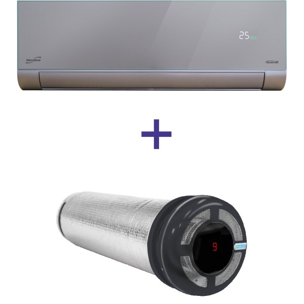 Кондиционер сплит-система Neoclima ArtVogue NS/NU-09AHVIws + рекуператор Prana 150 Graphite Black