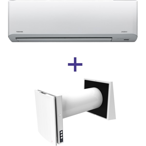 Toshiba RAS-10N3KV-E/RAS-10N3AV-E + Blauberg Vento Expert A50-1 W
